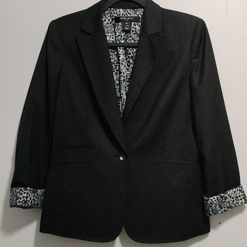 Nine West Single Button Suit Jacket Size 8 - image 7